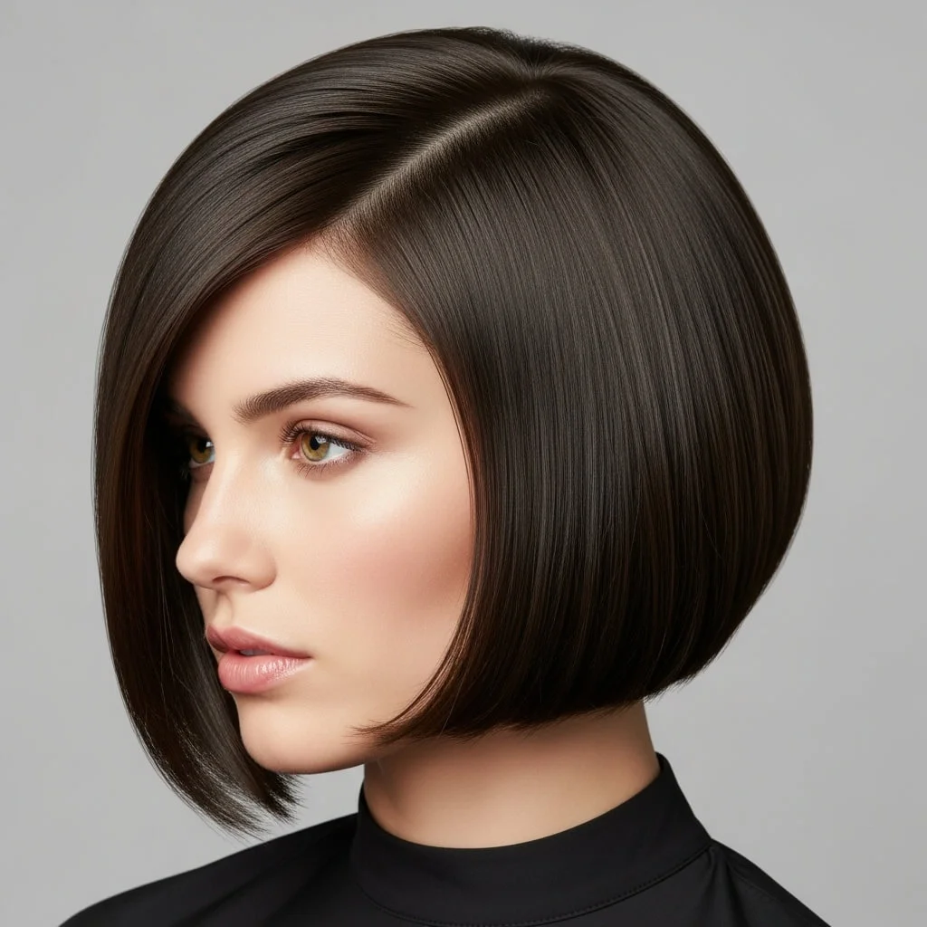 Medium Bob with Side Part
