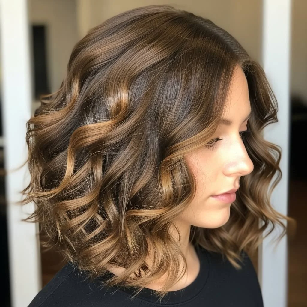 Curly Long Bob