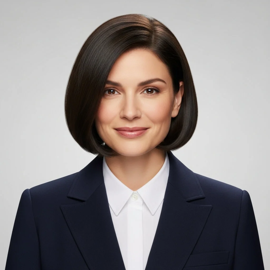 Curved-In Sleek Bob