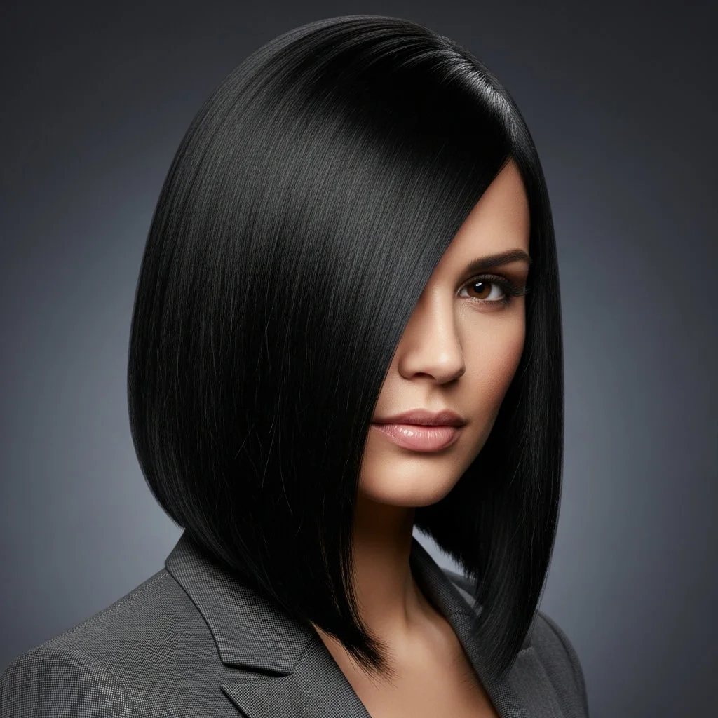 5. Sleek Long-Front Bob