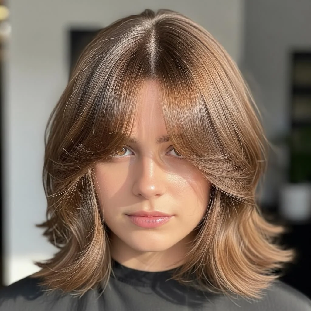 Medium Bob with Curtain Bangs