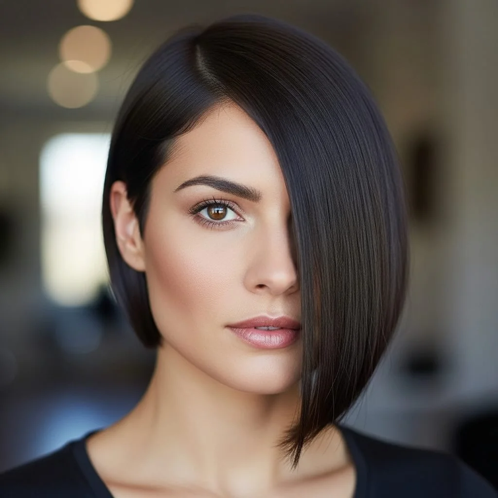 7. Blunt Asymmetrical Bob