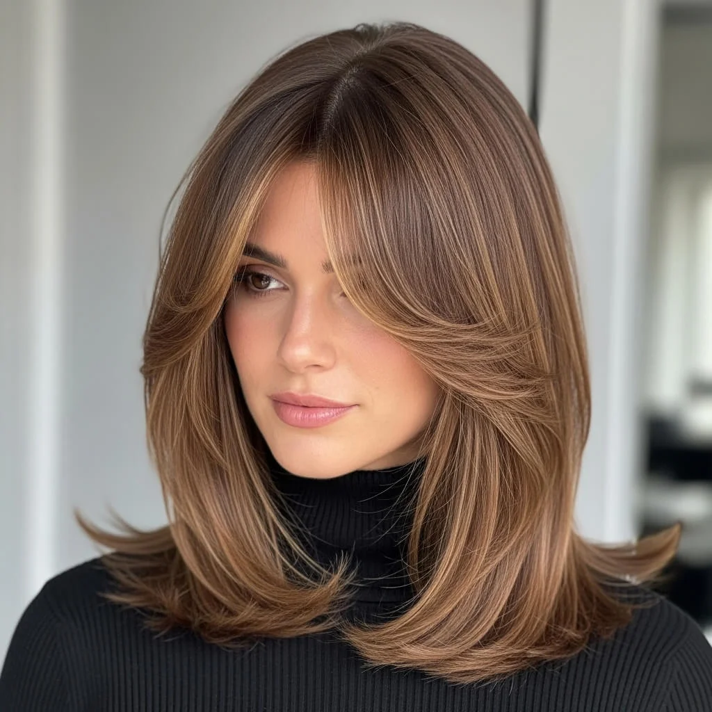 Long Bob with Curtain Bangs