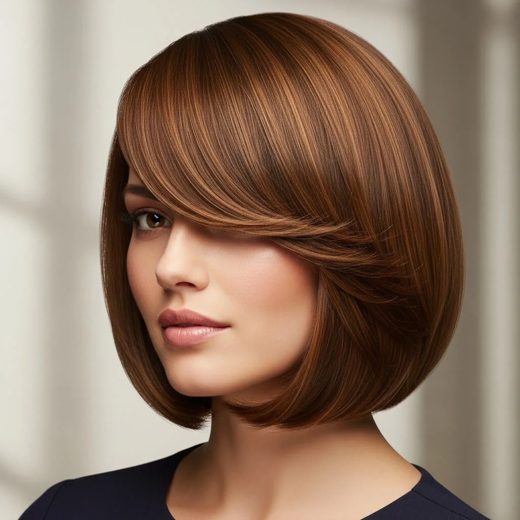 Bob with Side-Swept Bangs