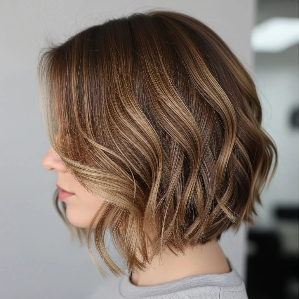 Stacked Wavy Bob