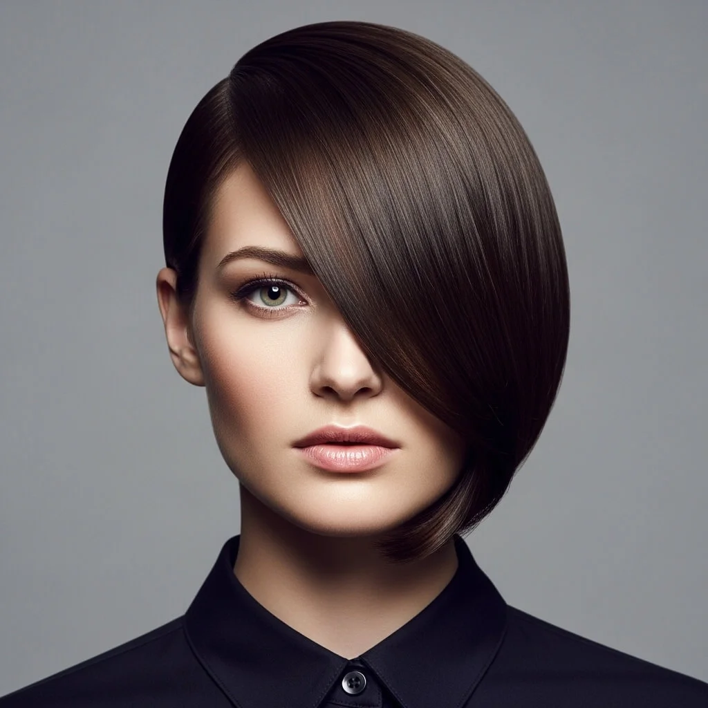 Bob with Deep Side Part