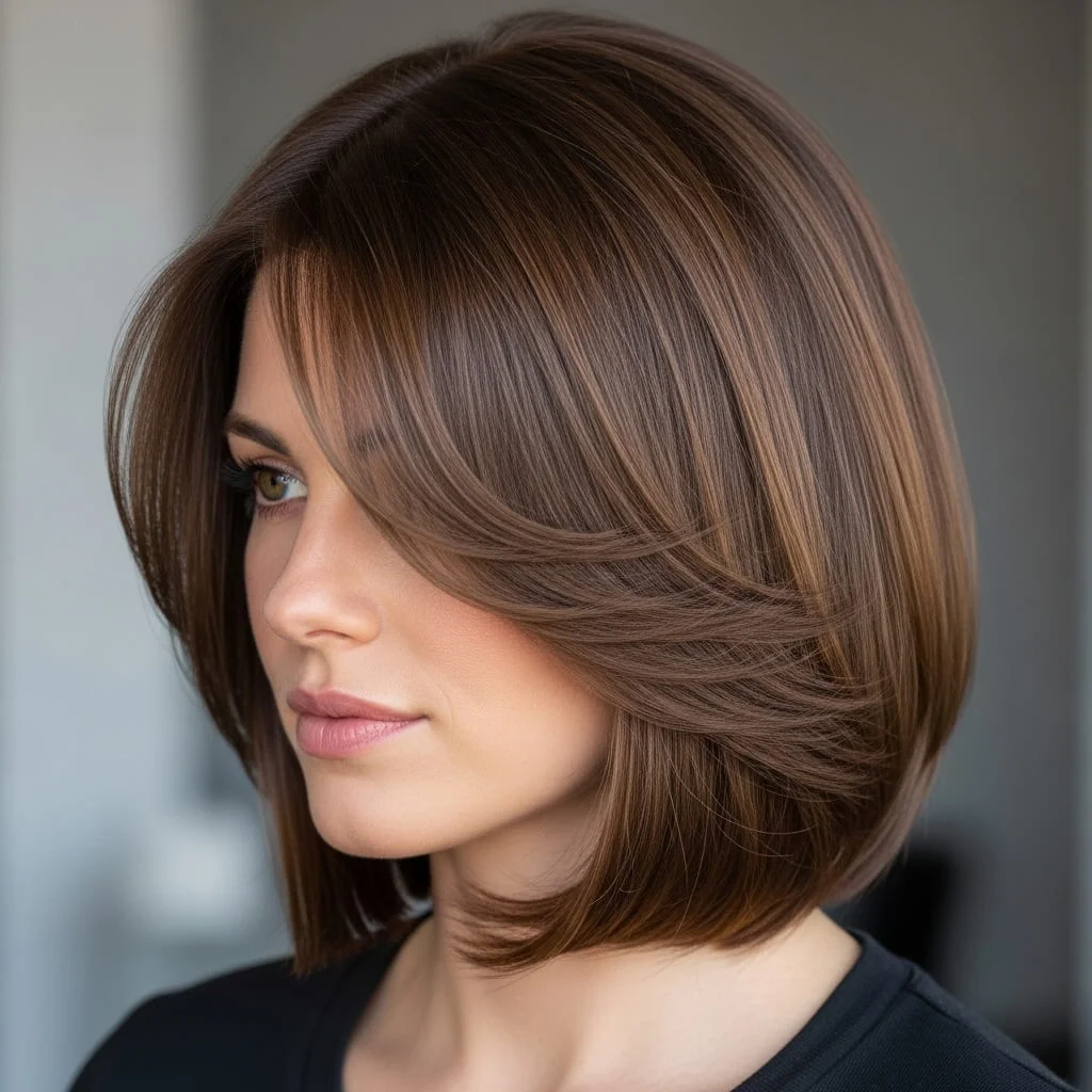 Straight Bob with Face-Framing Layers