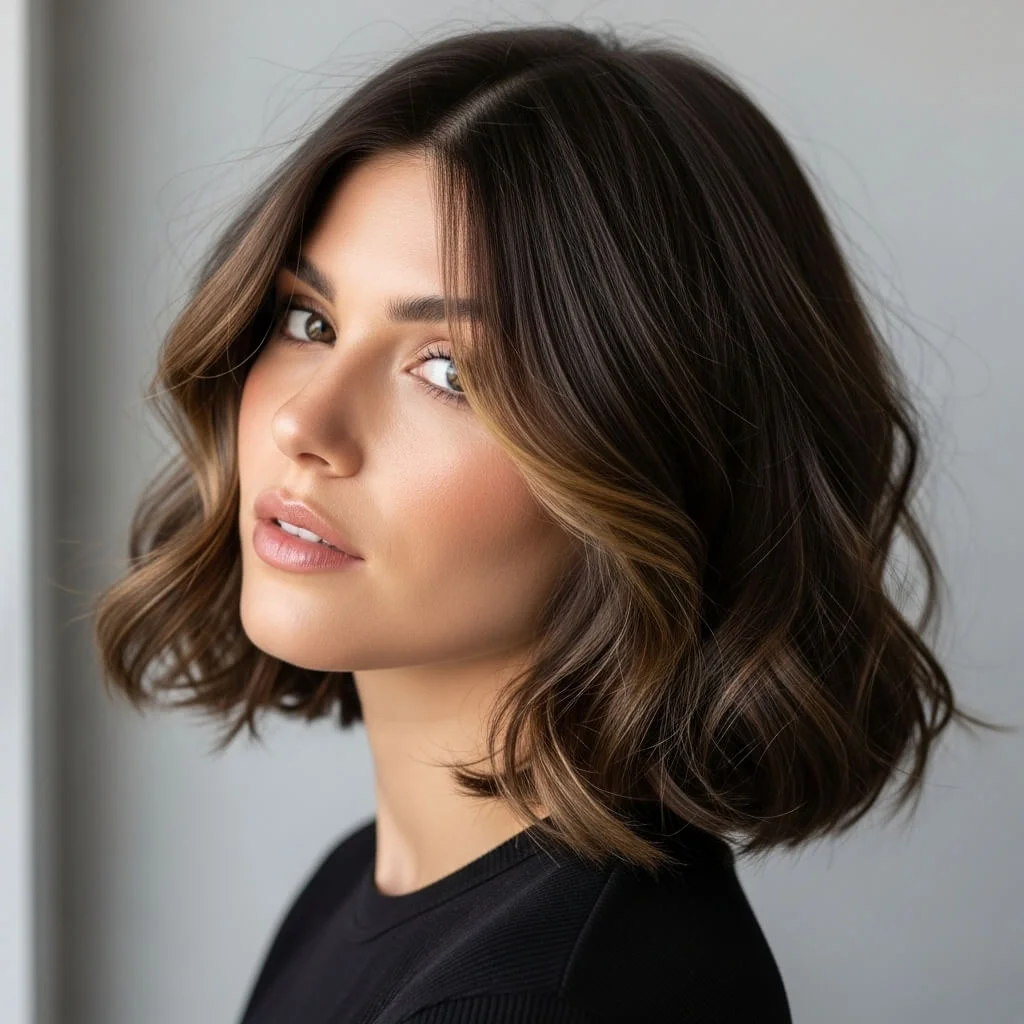 Wavy Bob with Face-Framing Layers