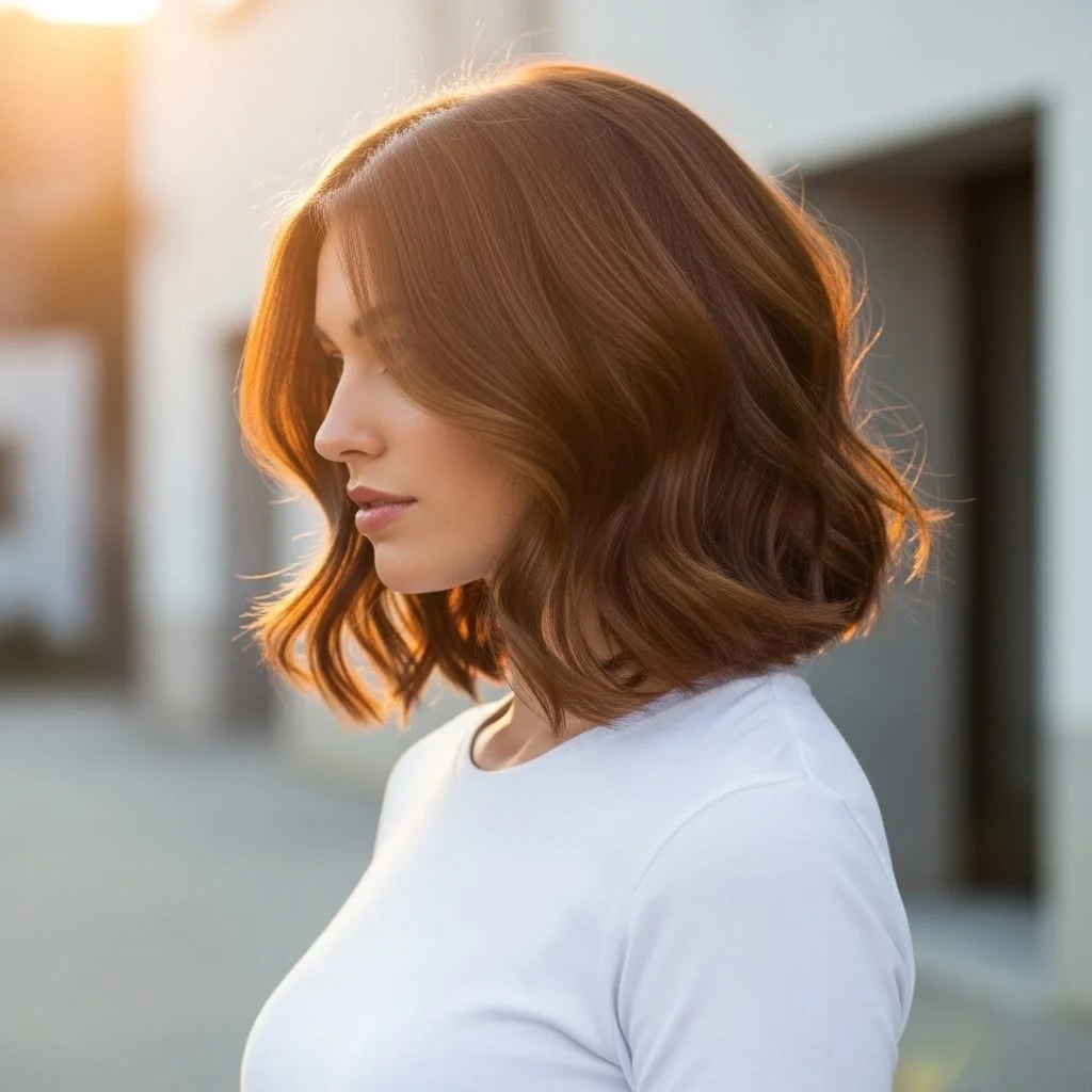 17. Layered Graduated Bob with Soft Waves