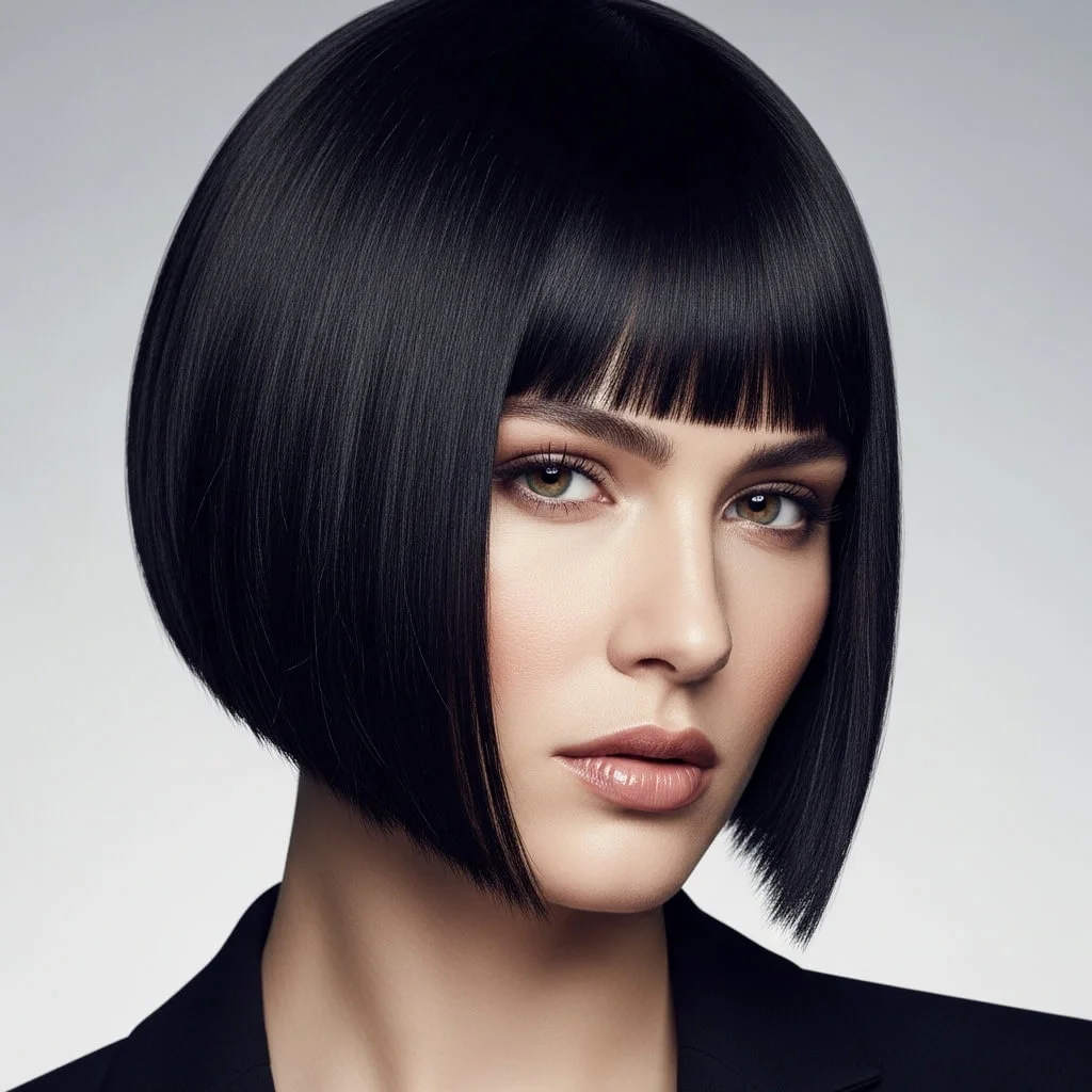 22. Blunt Short Asymmetrical Bob