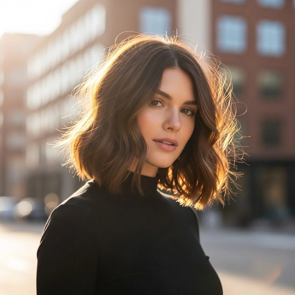 23. Tousled Graduated Bob