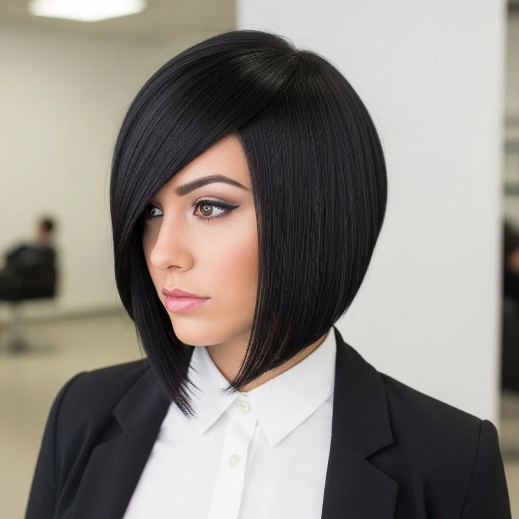 7. Sleek Angled Inverted Bob