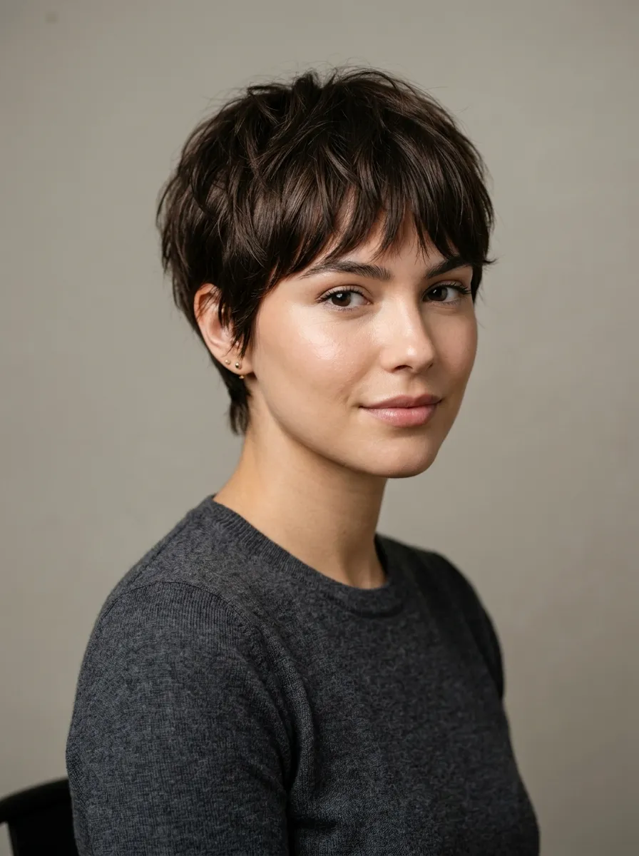 Choppy Pixie With Soft Fringe