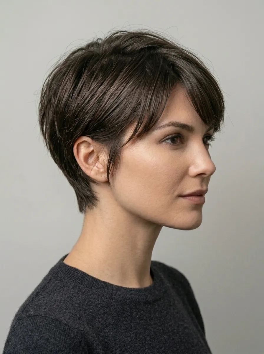 Pixie With Light Side Fringe