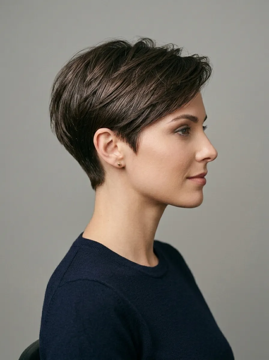 Feathered Pixie With Side-Swept Top