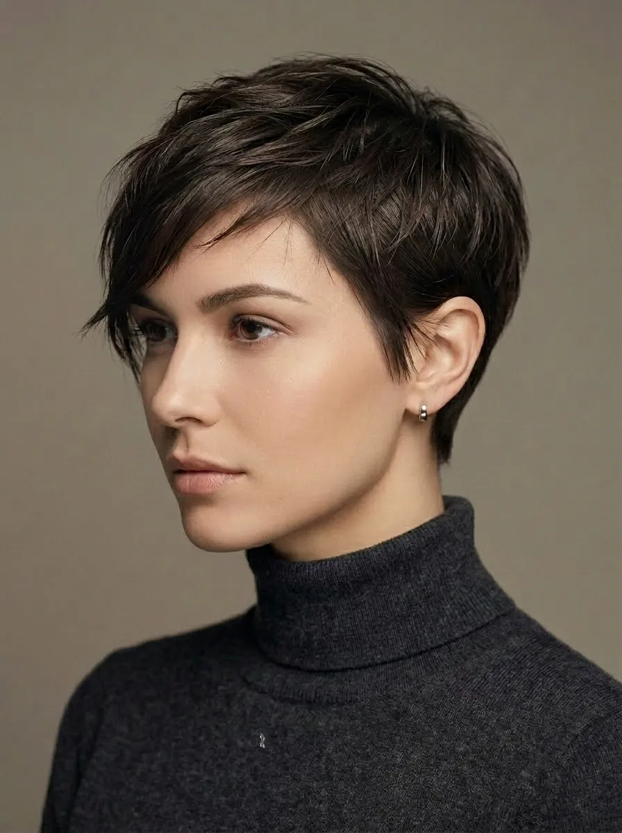 Choppy Side-Swept Pixie