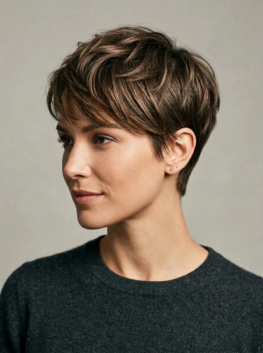 Feathered Pixie With Lifted Crown
