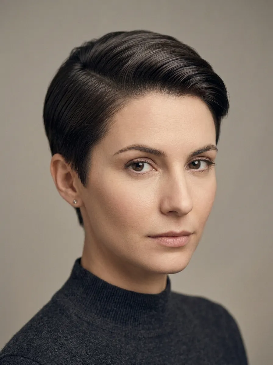 Textured Side-Part Pixie