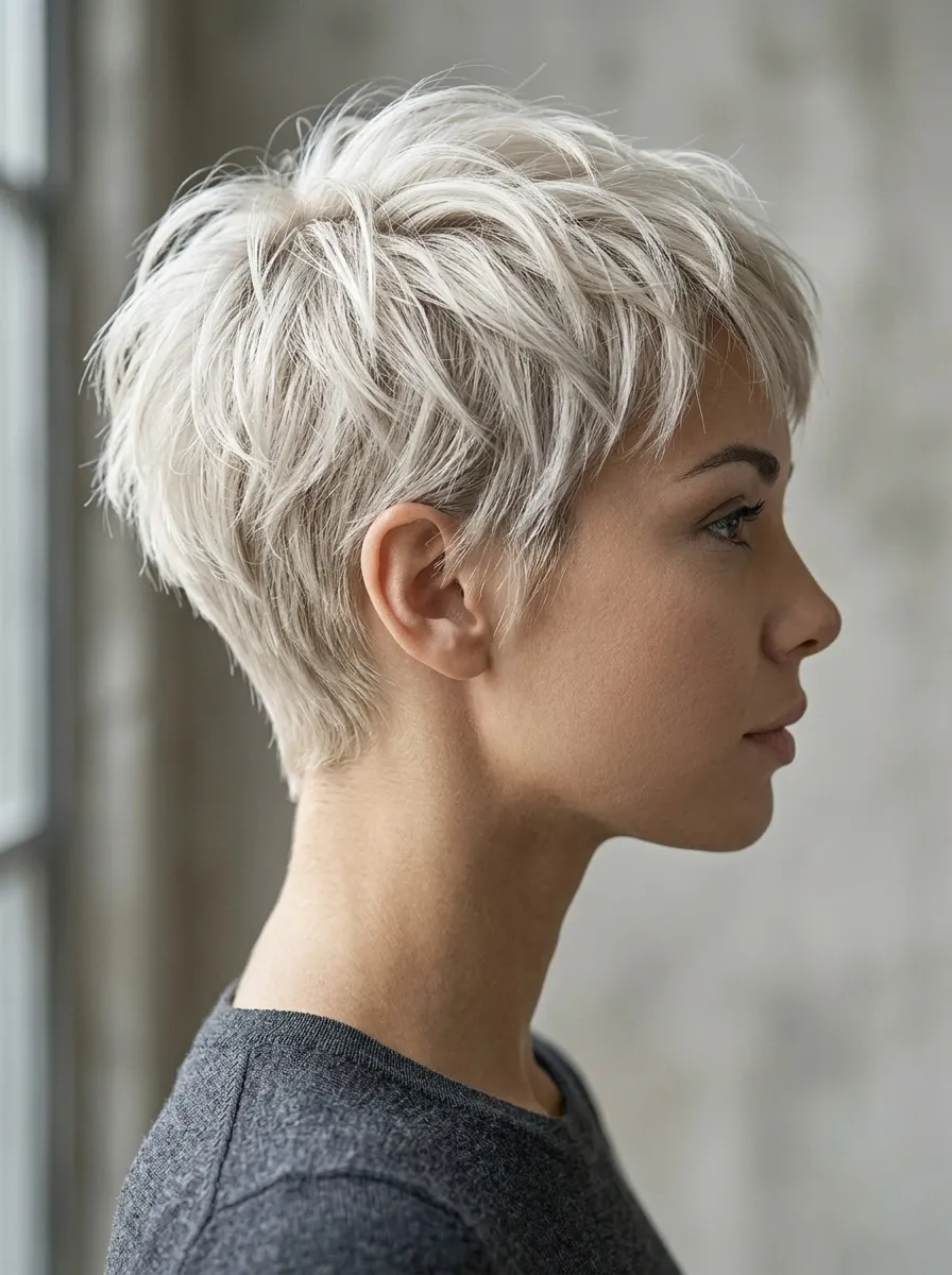 Choppy Platinum Pixie