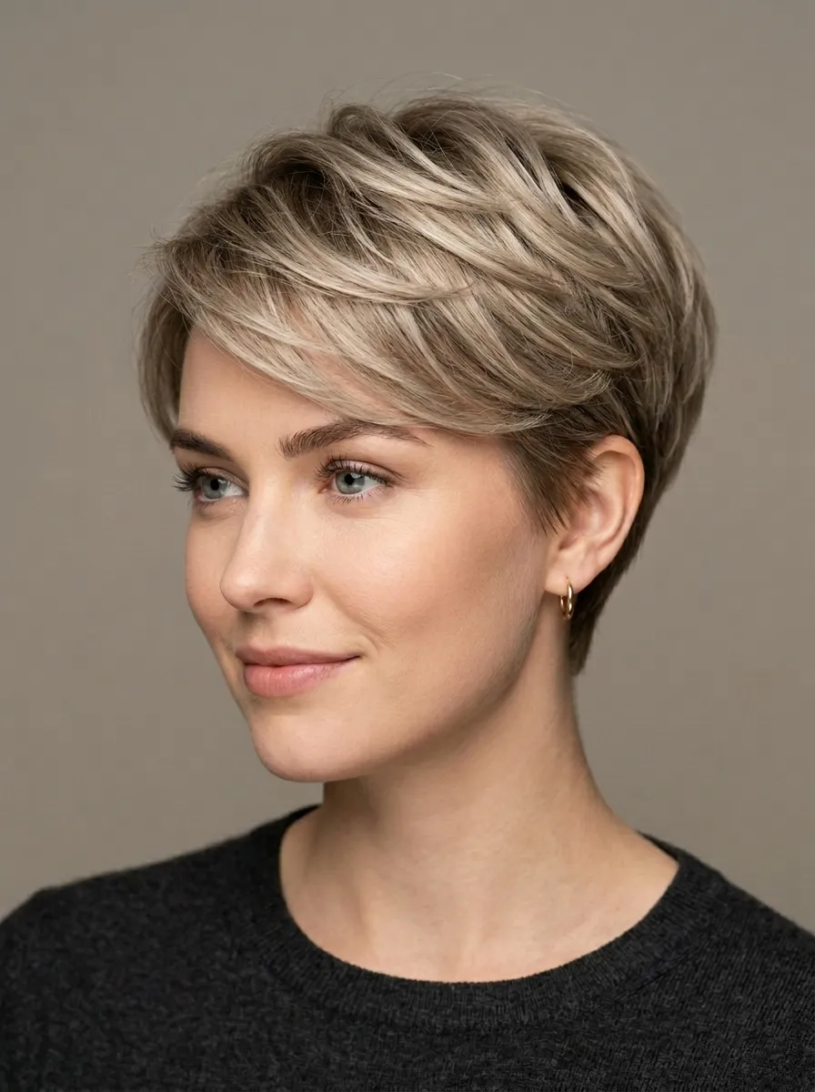 Angled Pixie With Clean Lines