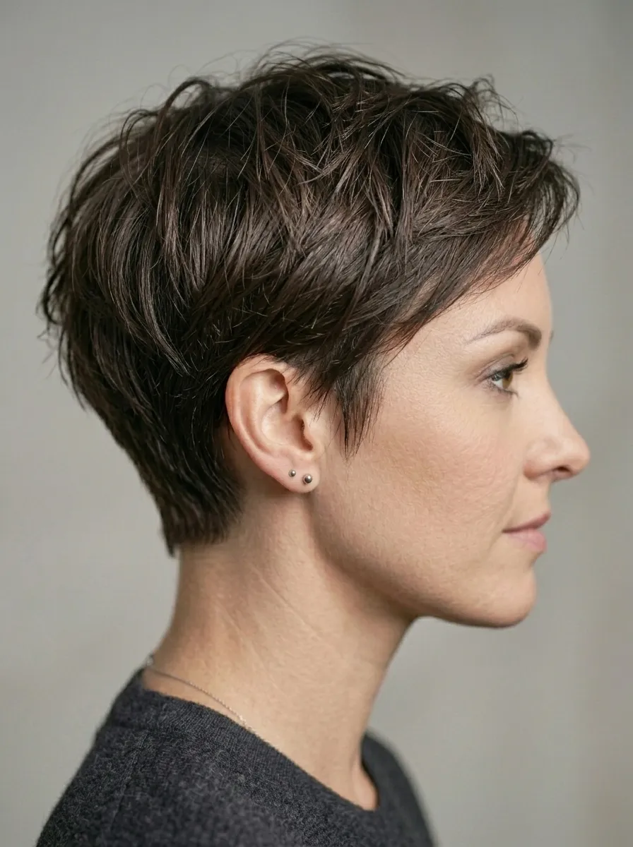 Tousled Pixie With Light Texture