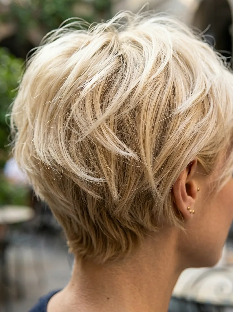 Platinum Pixie with Soft Layers