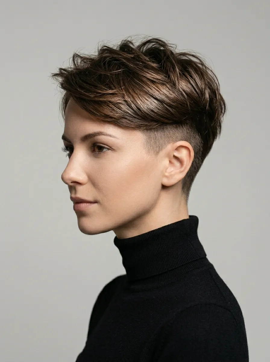Textured Pixie With Crown Lift
