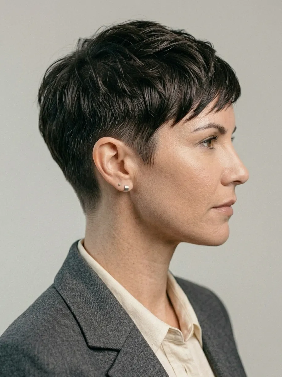 Feathered Pixie With Short Back