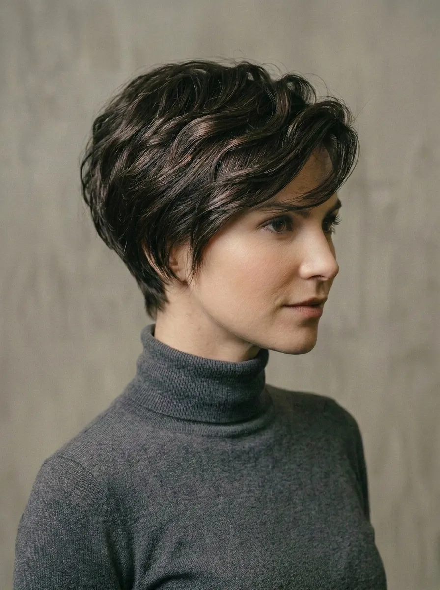Pixie With Side-Swept Layers