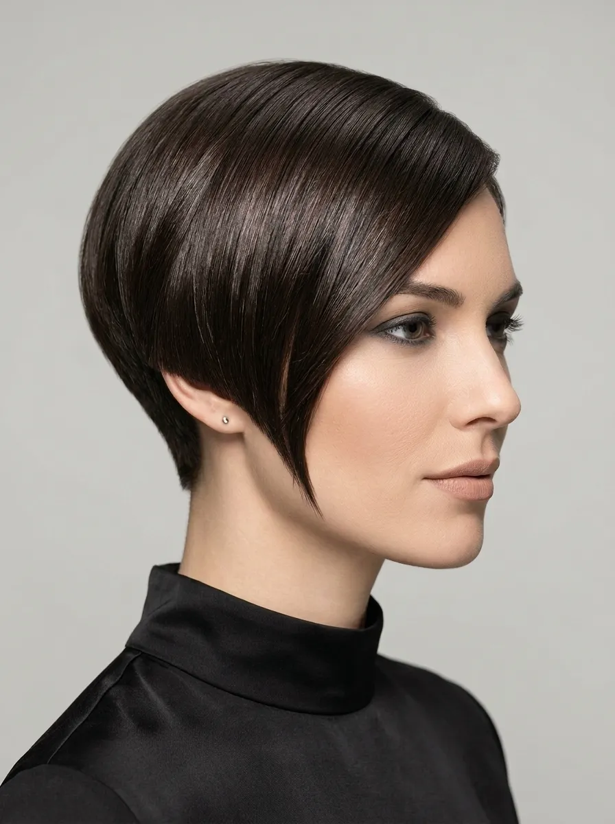 Sleek Pixie With Side Sweep