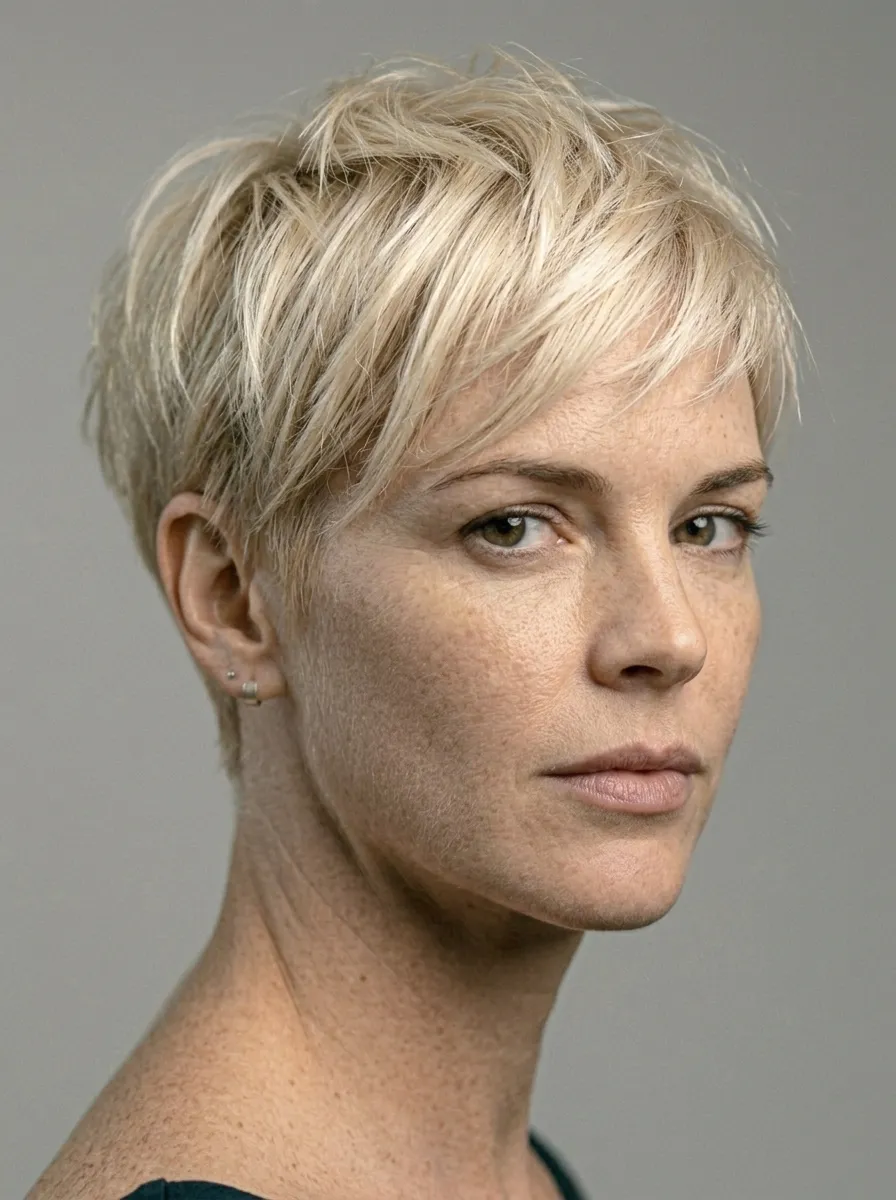 Short Choppy Blonde Pixie
