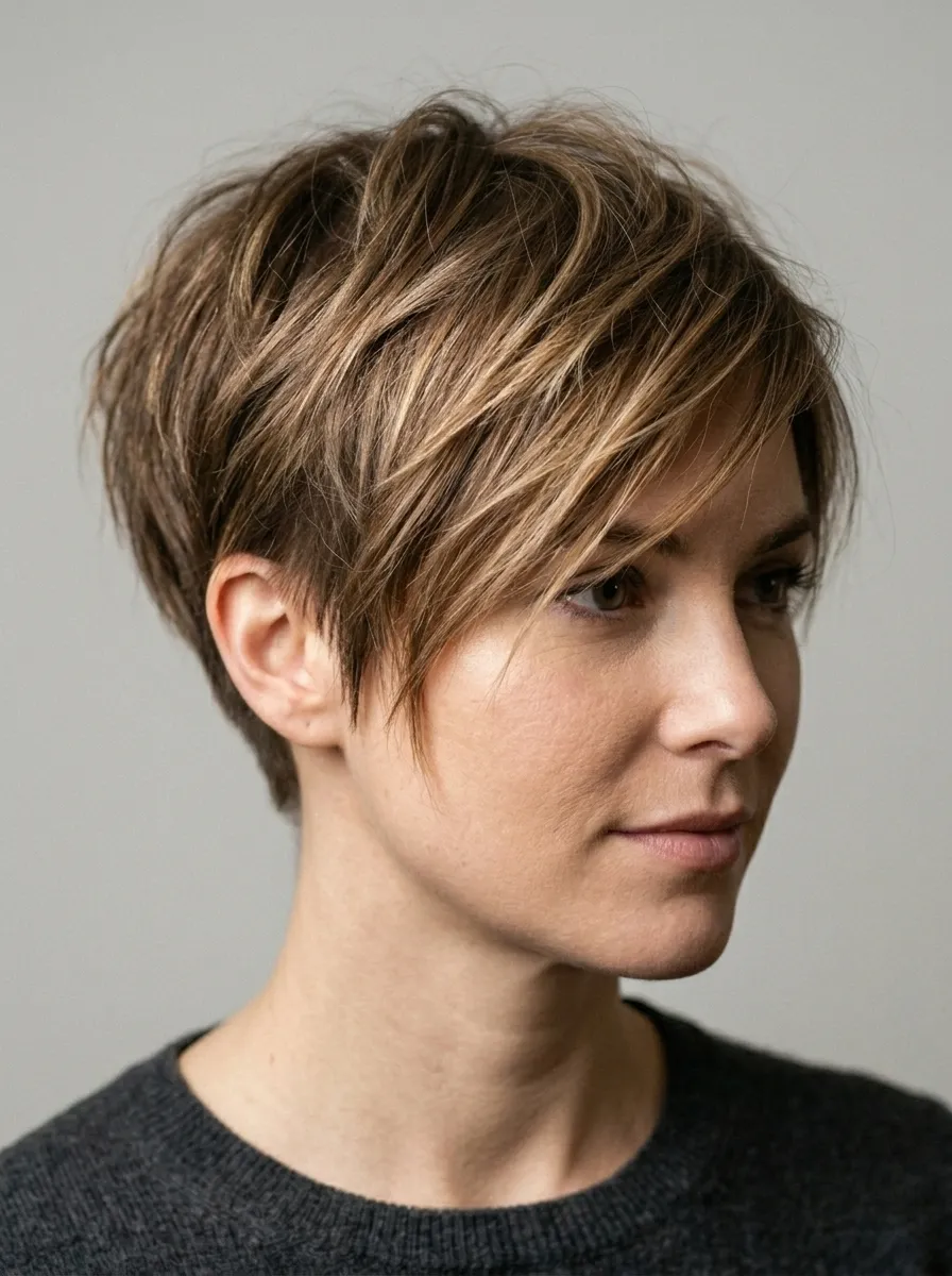 Pixie With Side Fringe and Layers