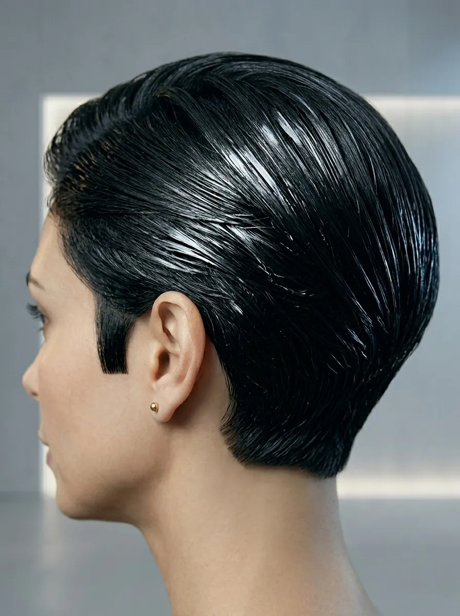 Compact Black Pixie With Gloss Finish