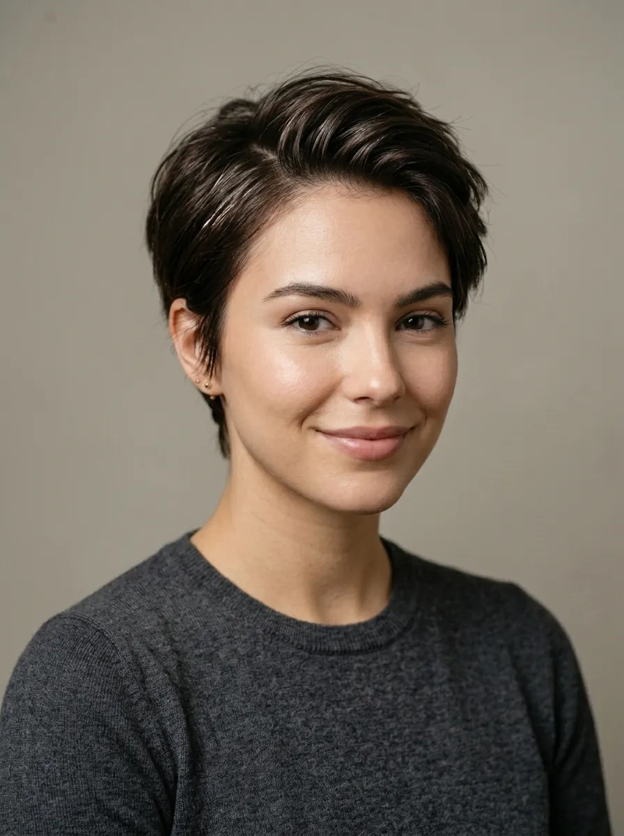 Pixie With Tousled Side Part