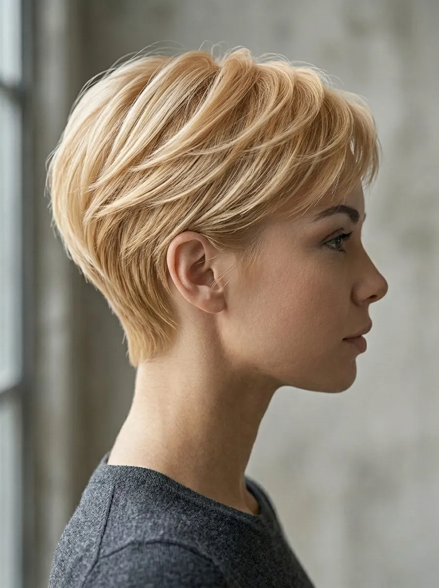 Pixie with Soft Feathered Top