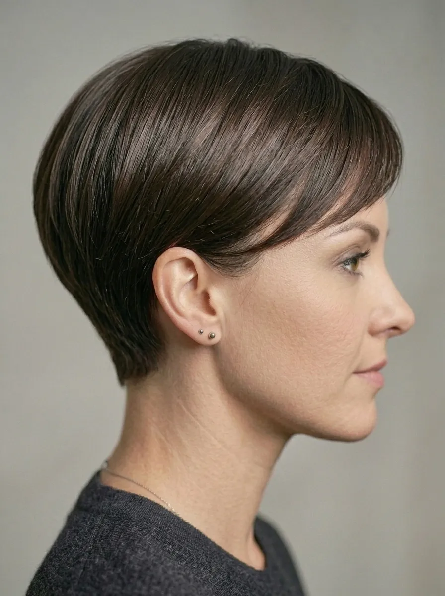 Smooth Pixie With Side-Swept Bangs