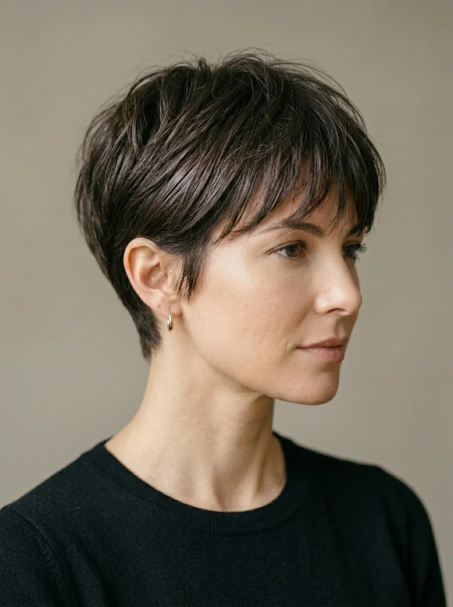 Feathered Pixie With Soft Fringe