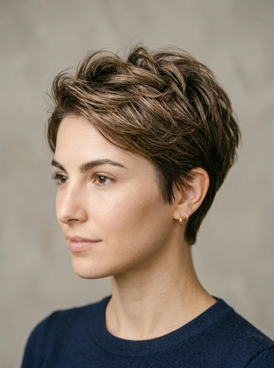 Choppy Pixie With Lifted Crown