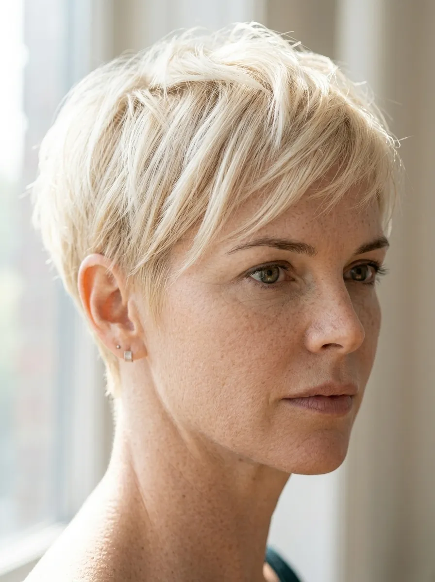 Platinum Pixie with Wispy Layers