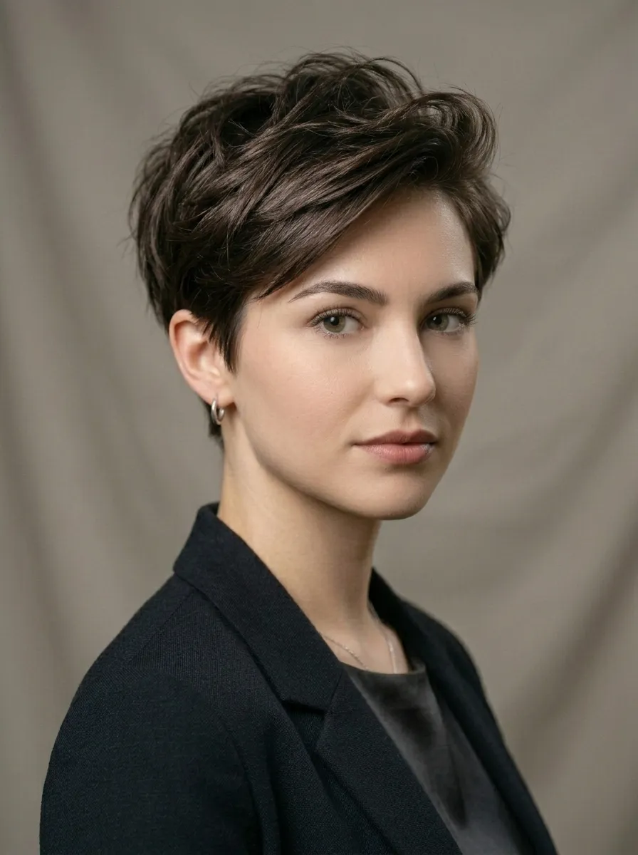 Tousled Pixie With Feathered Ends