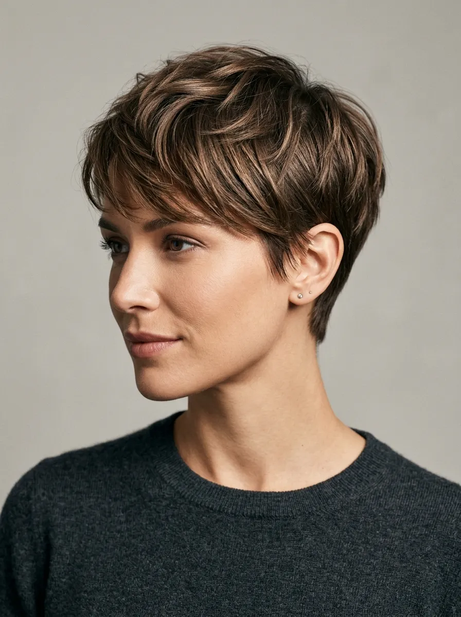 Textured Layered Pixie