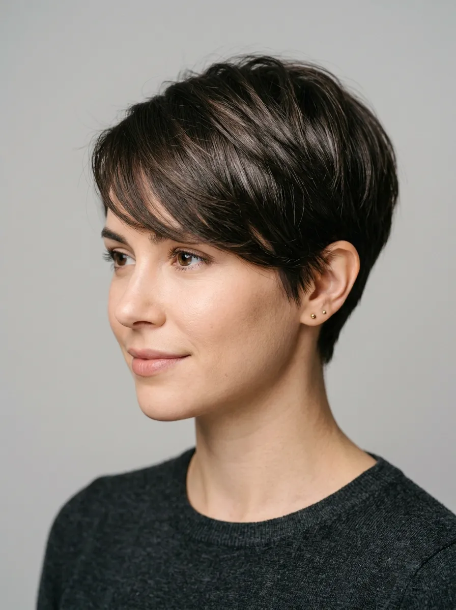 Pixie With Side-Swept Fringe