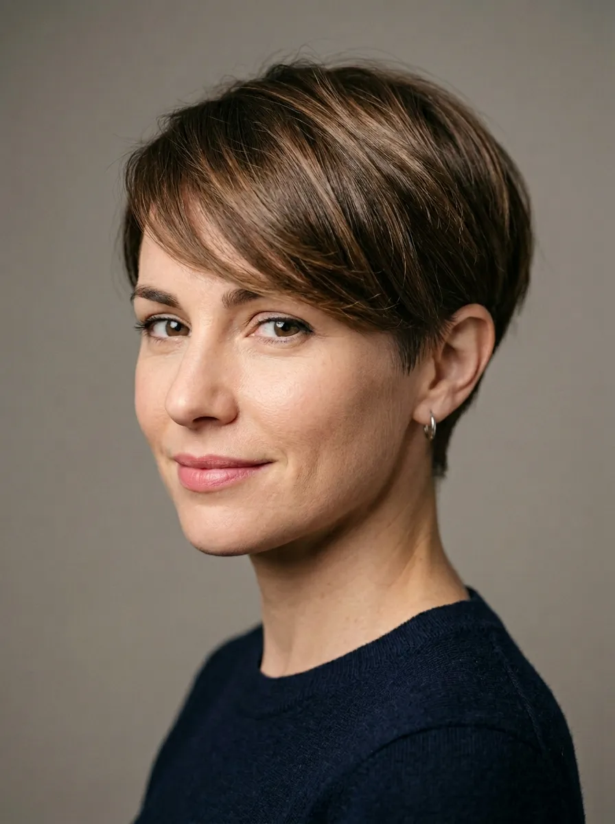 Pixie With Side-Swept Fringe