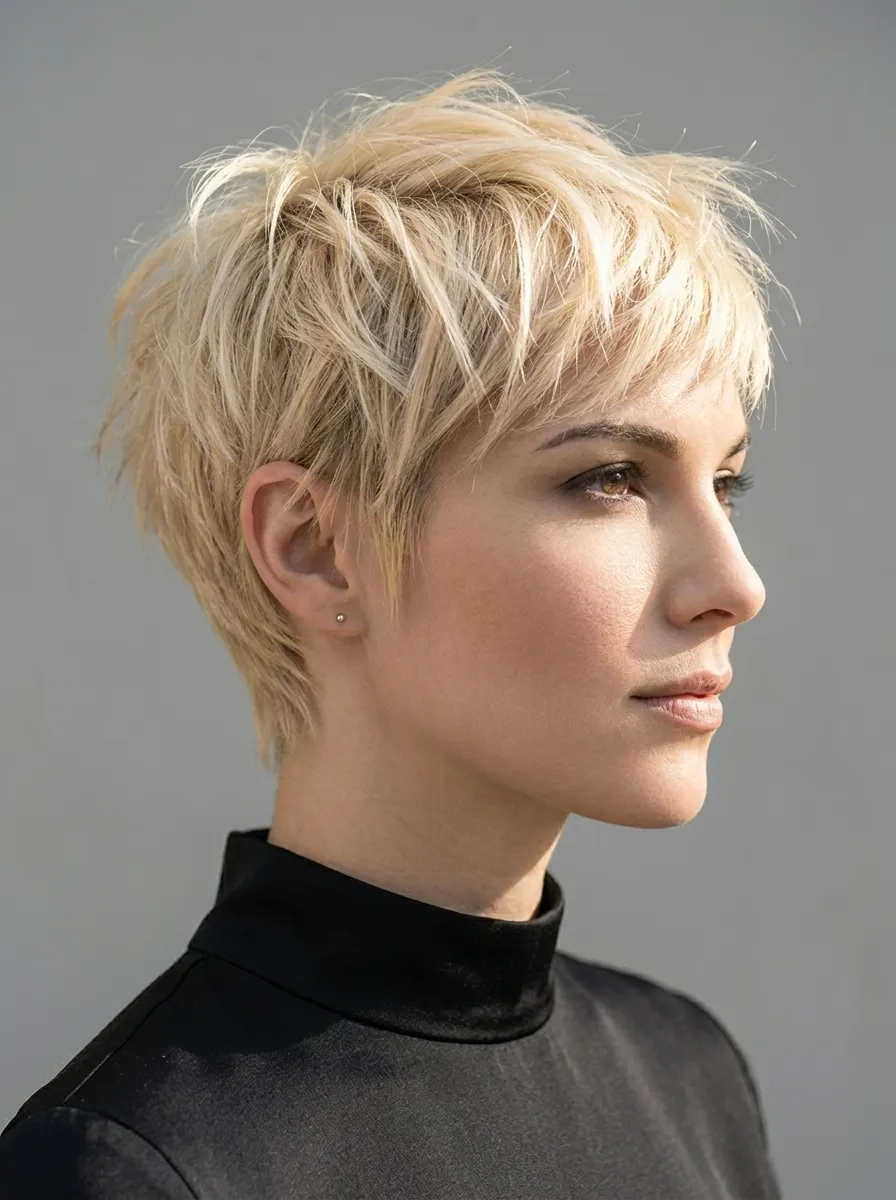 Choppy Blonde Pixie