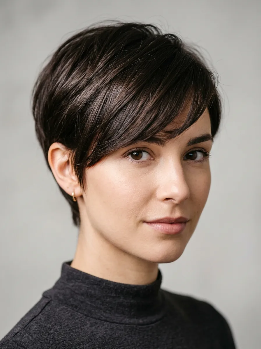Pixie With Side-Swept Bangs