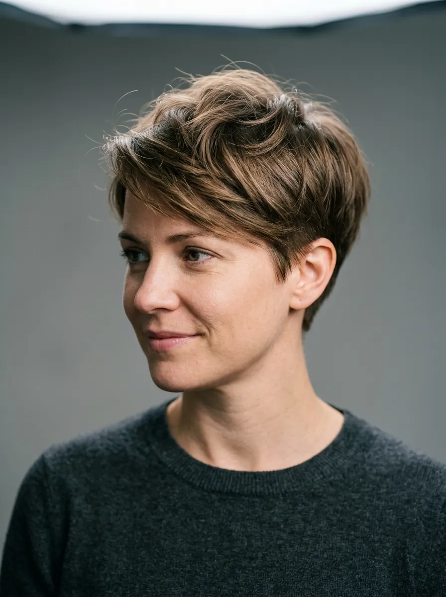 Layered Pixie With Volume