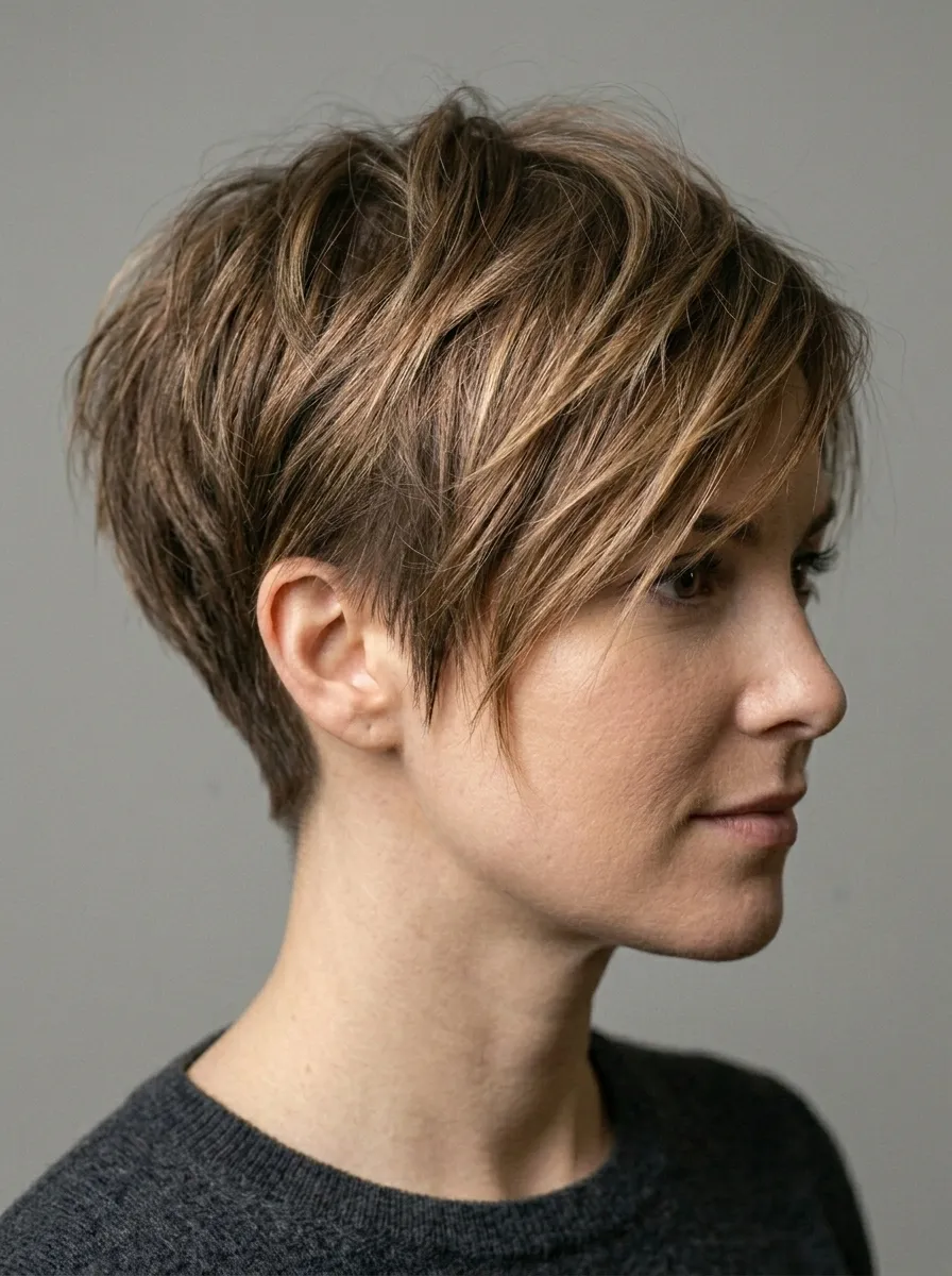 Softly Layered Pixie With Texture