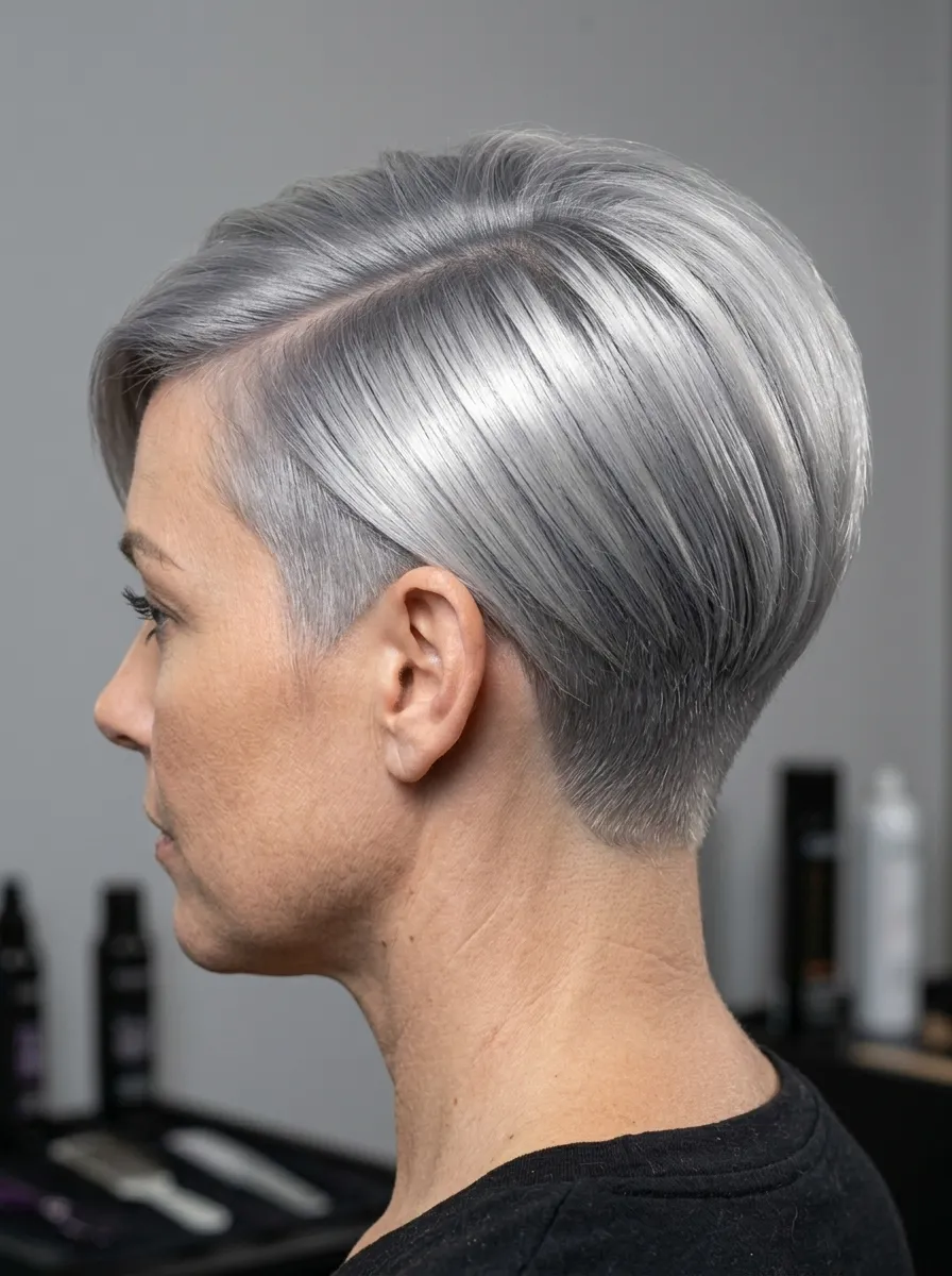 Sleek Side-Parted Pixie