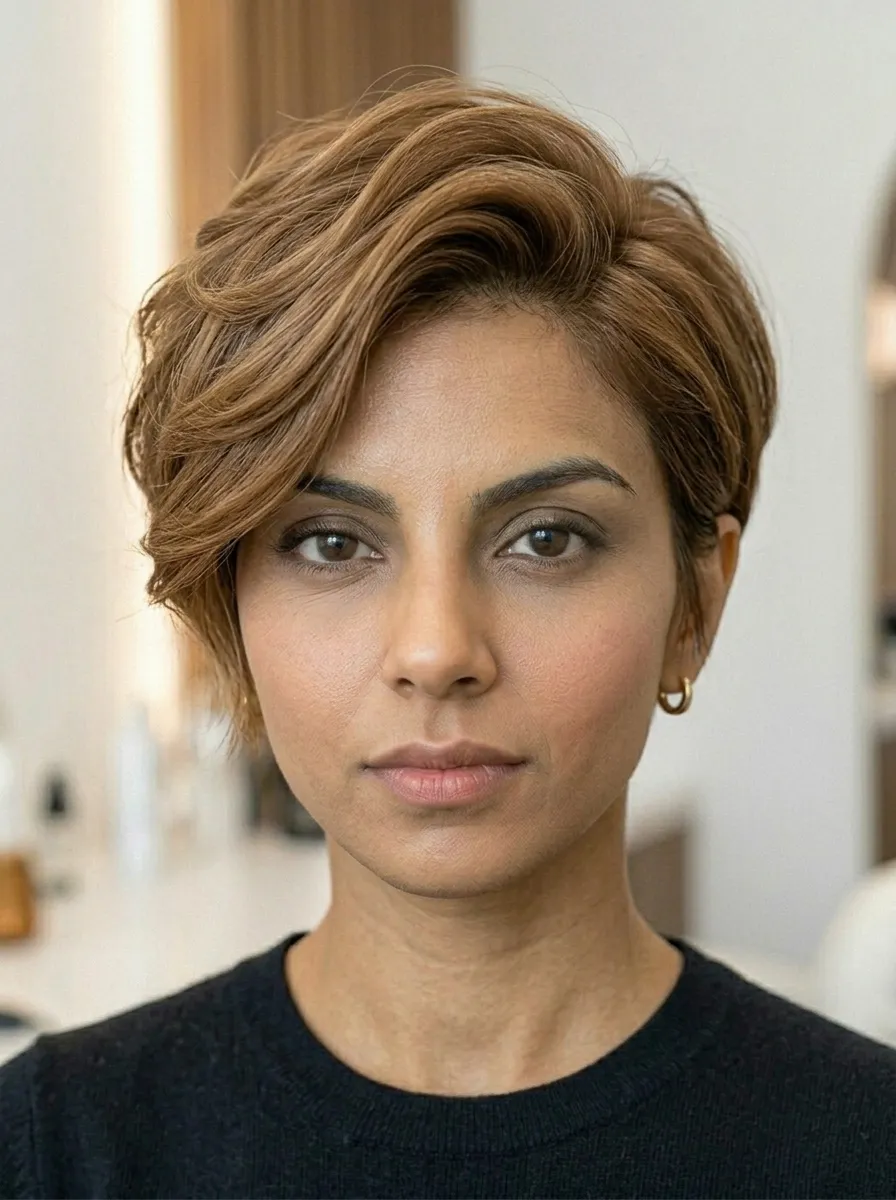 The Side-Swept Voluminous Crop