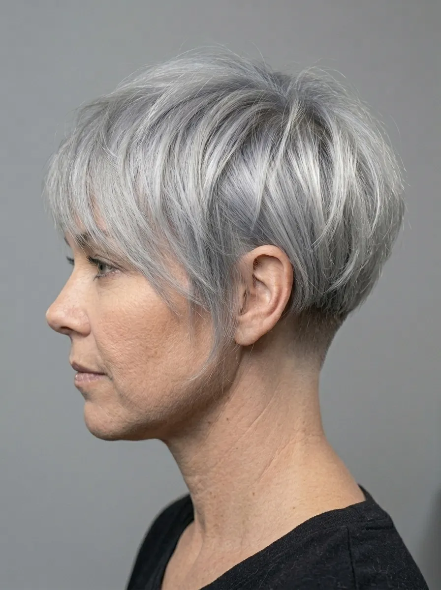Brushed-Forward Tapered Crop